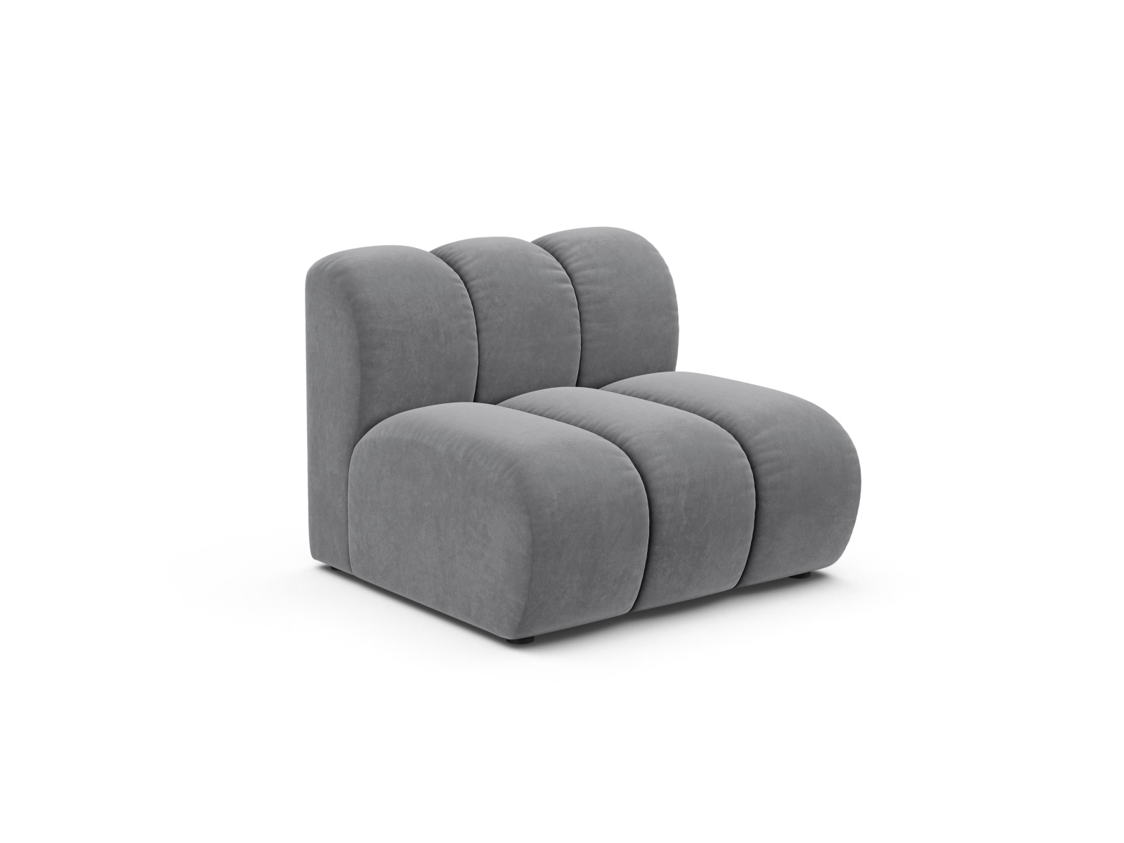 Velvet Modul Armless, "Lupine", 1 Seat, 92x95x70