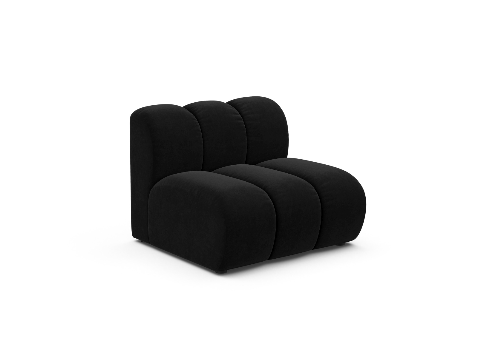 Velvet Modul Armless, "Lupine", 1 Seat, 92x95x70