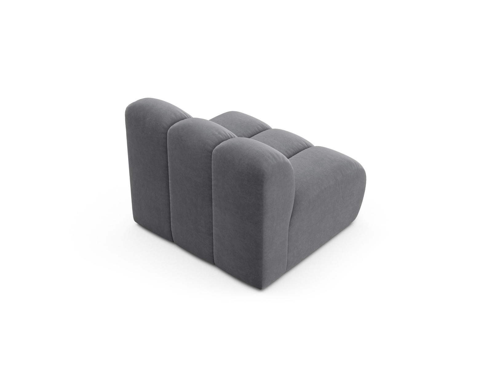 Velvet Modul Armless, "Lupine", 1 Seat, 92x95x70