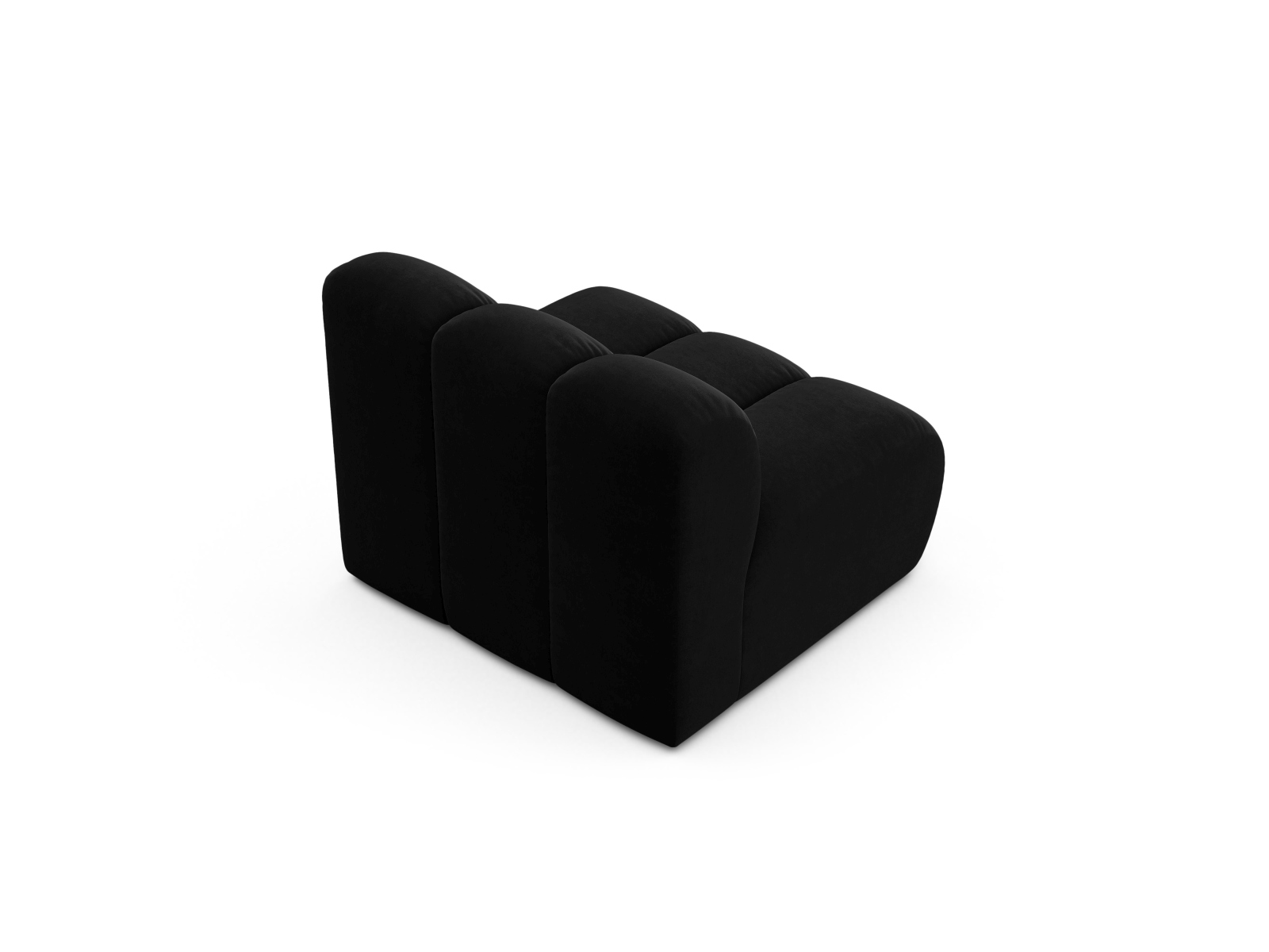Velvet Modul Armless, "Lupine", 1 Seat, 92x95x70
