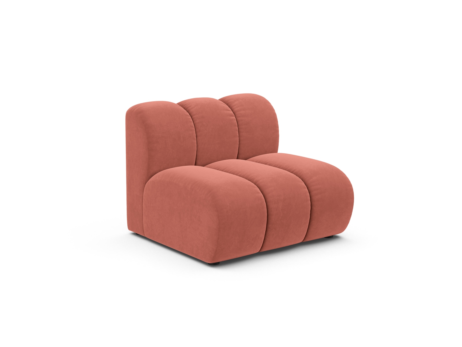 Velvet Modul Armless, "Lupine", 1 Seat, 92x95x70