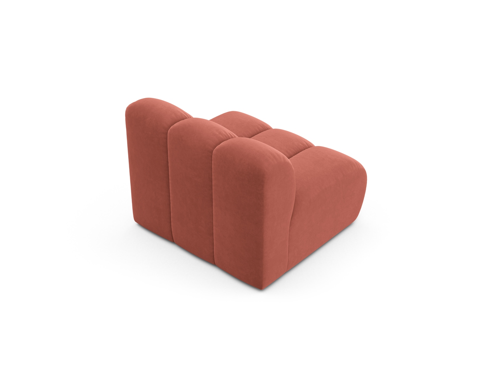 Velvet Modul Armless, "Lupine", 1 Seat, 92x95x70