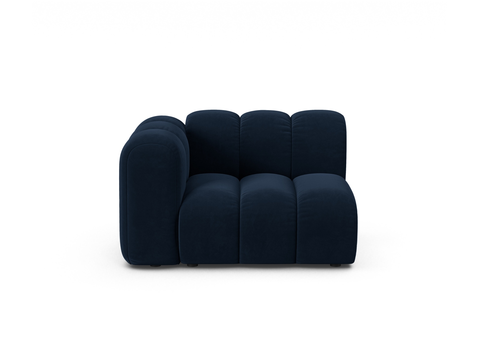 Velvet Modul Left, "Lupine", 1 Seat, 115x95x70