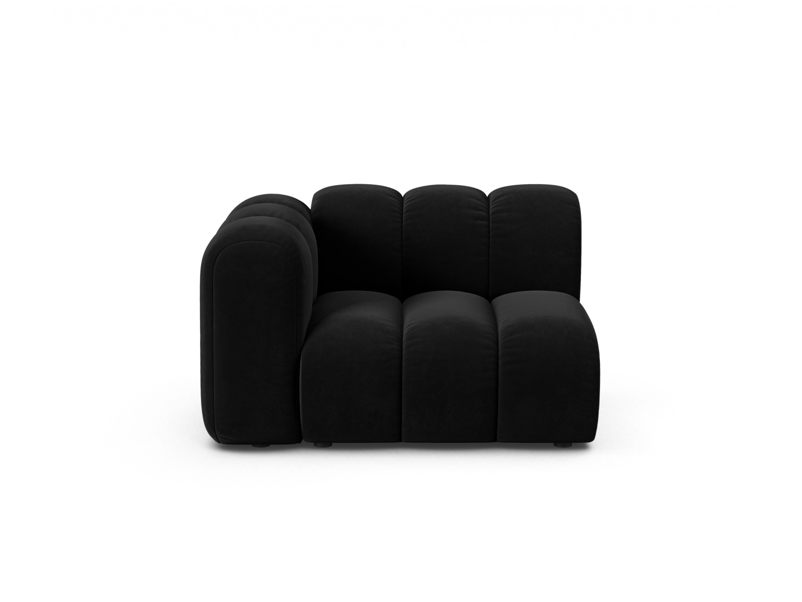 Velvet Modul Left, "Lupine", 1 Seat, 115x95x70