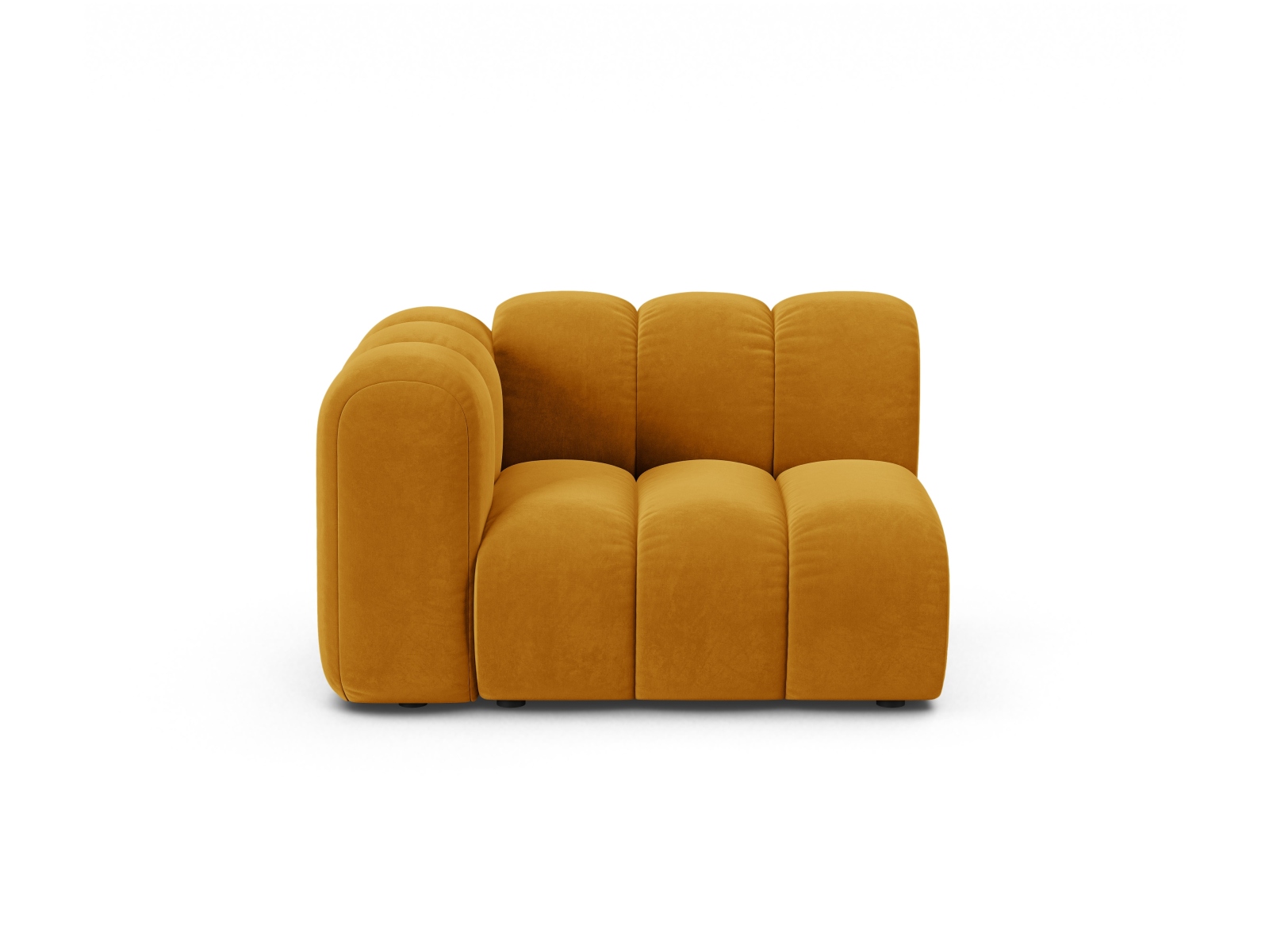 Velvet Modul Left, "Lupine", 1 Seat, 115x95x70