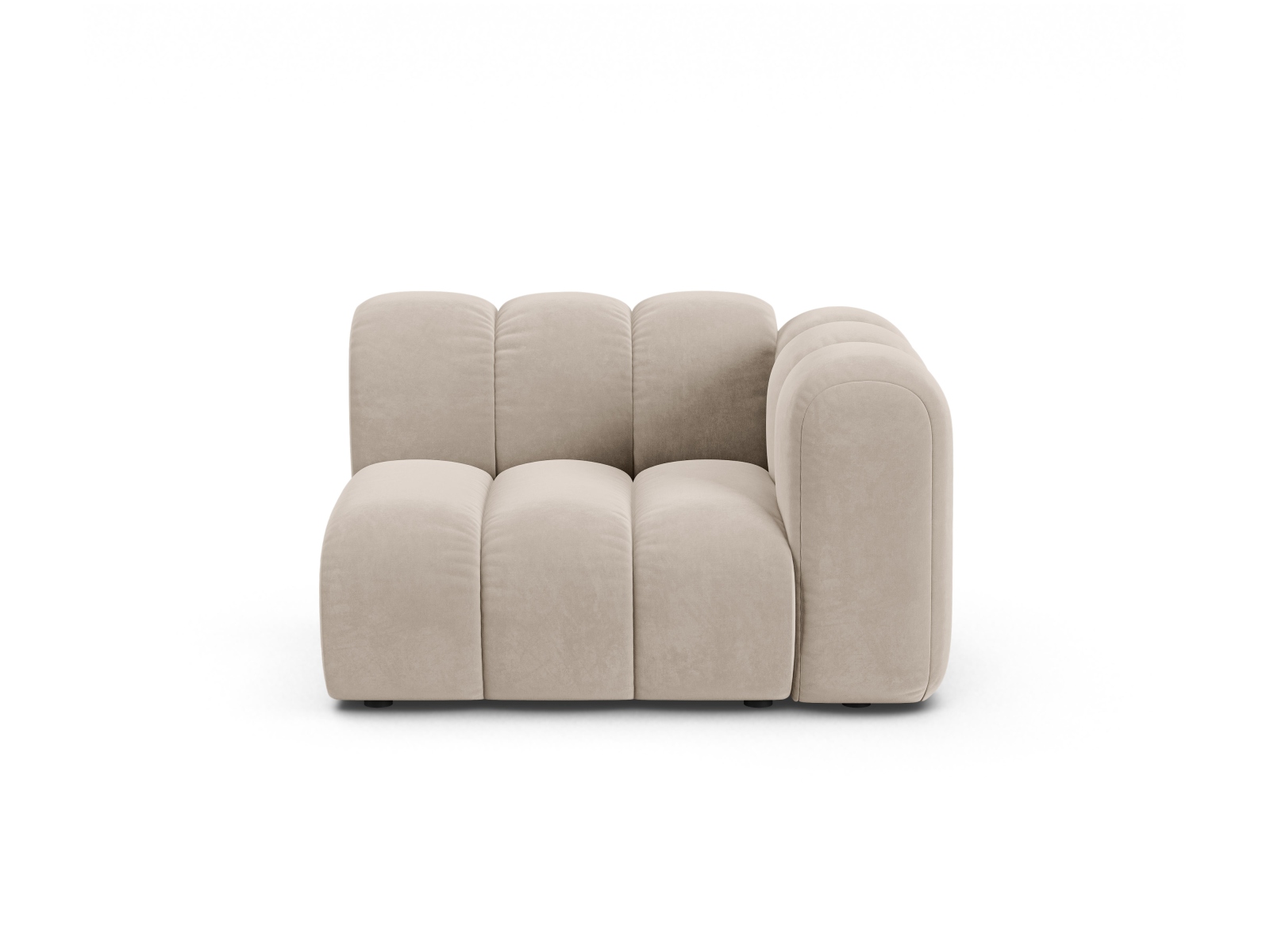Velvet Modul Right, "Lupine", 1 Seat, 115x95x70