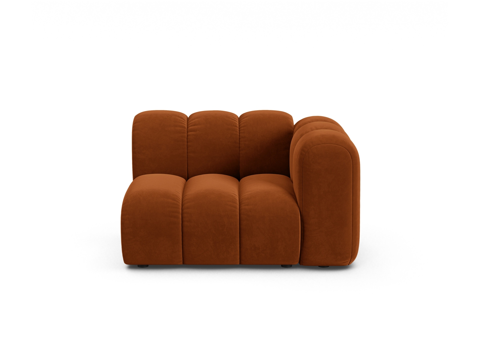 Velvet Modul Right, "Lupine", 1 Seat, 115x95x70