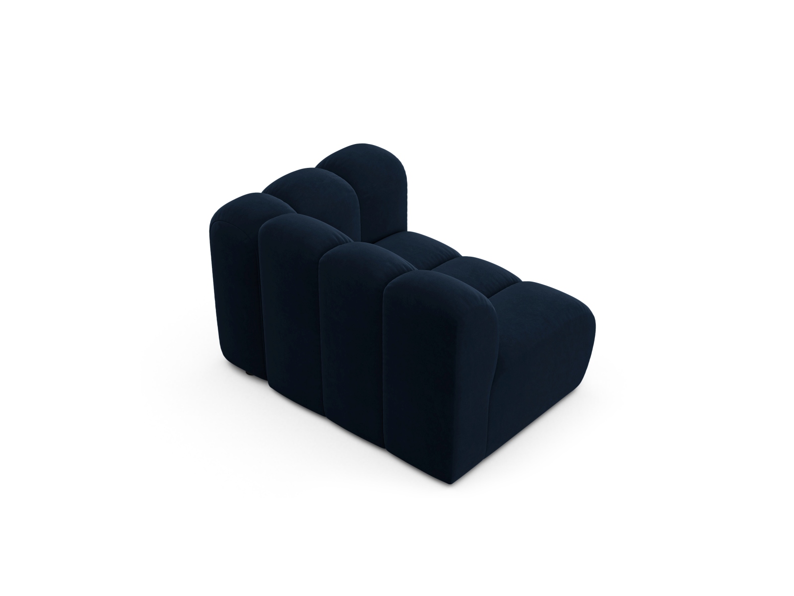 Velvet Modul Right, "Lupine", 1 Seat, 115x95x70