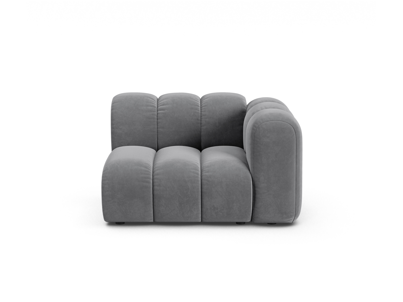 Velvet Modul Right, "Lupine", 1 Seat, 115x95x70