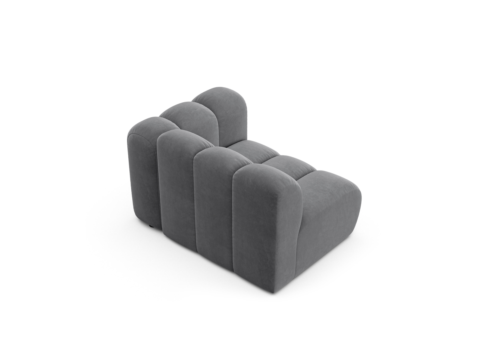 Velvet Modul Right, "Lupine", 1 Seat, 115x95x70