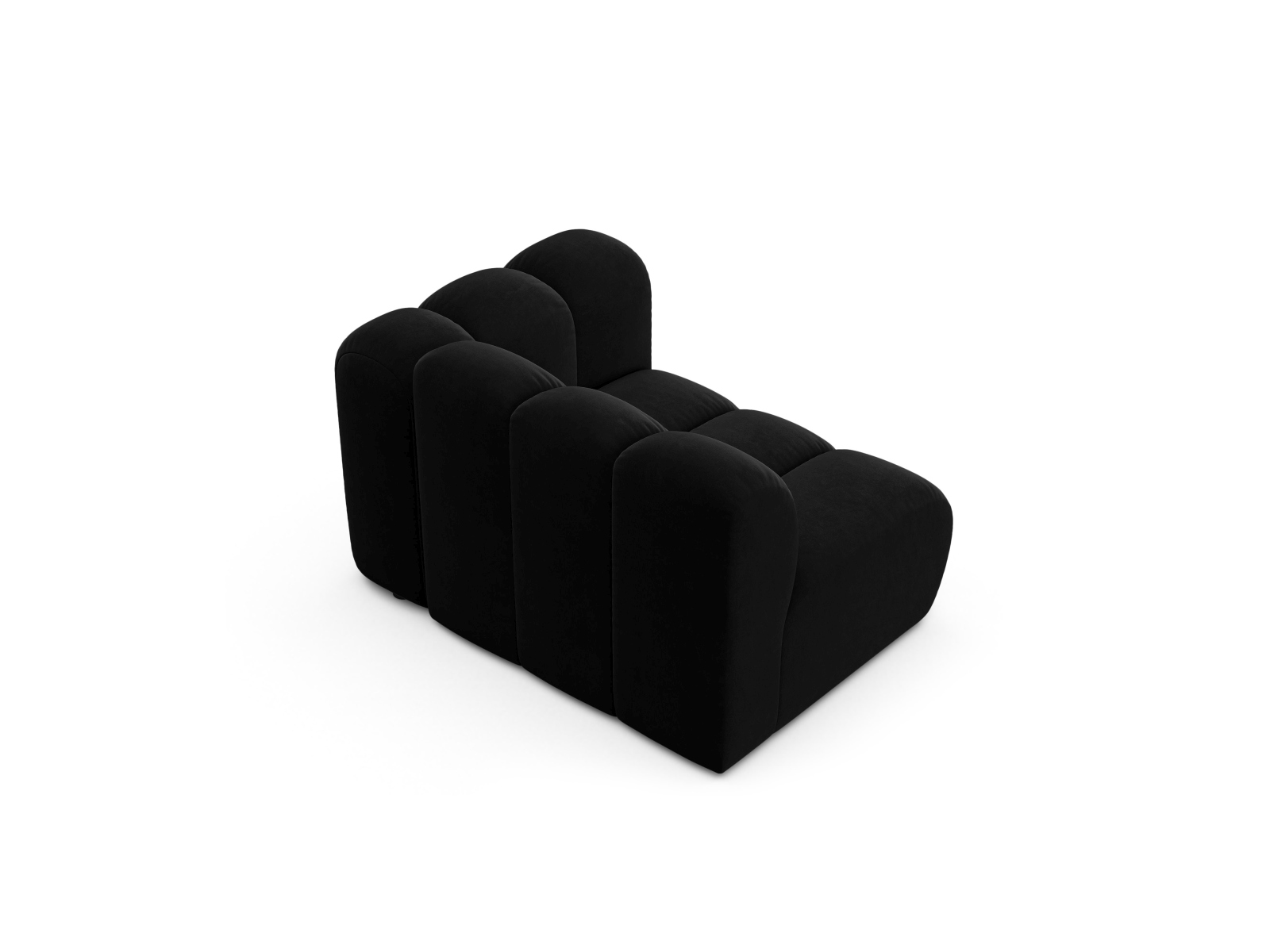 Velvet Modul Right, "Lupine", 1 Seat, 115x95x70