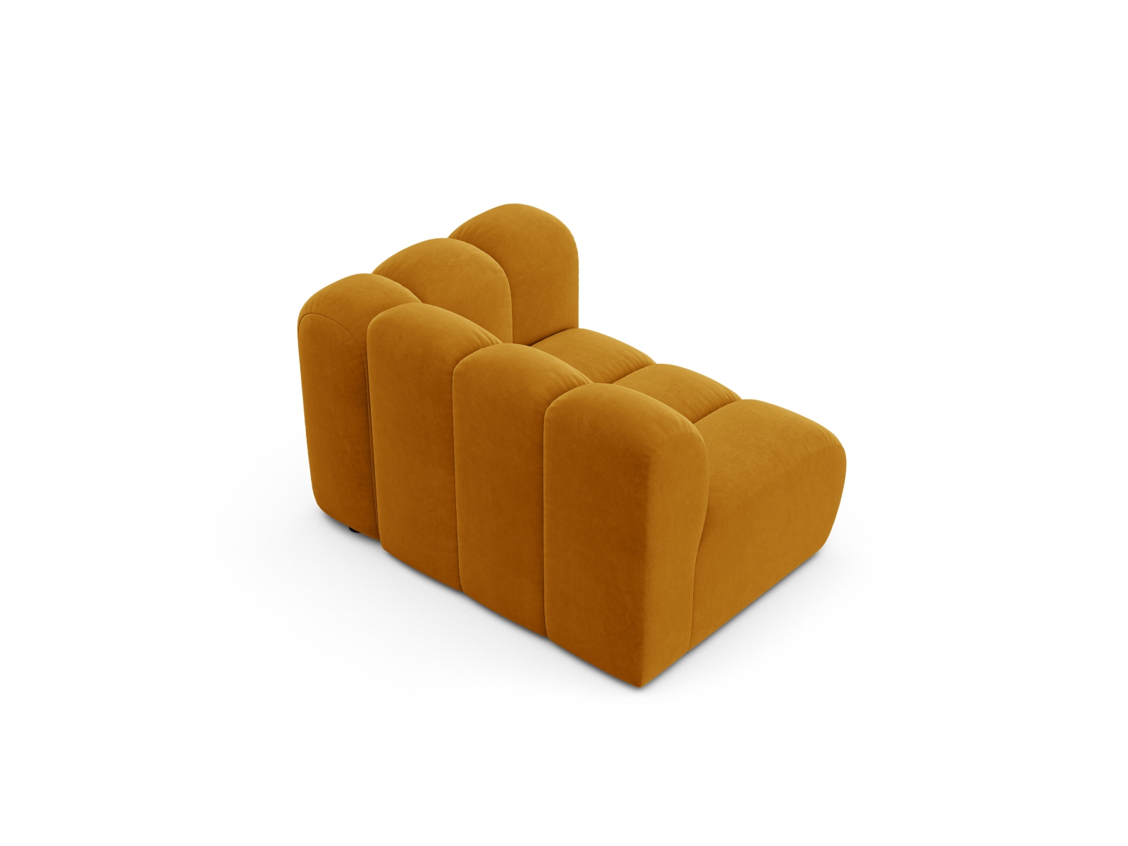 Velvet Modul Right, "Lupine", 1 Seat, 115x95x70