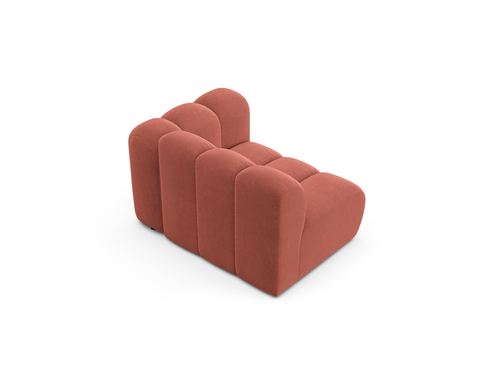 Velvet Modul Right, "Lupine", 1 Seat, 115x95x70