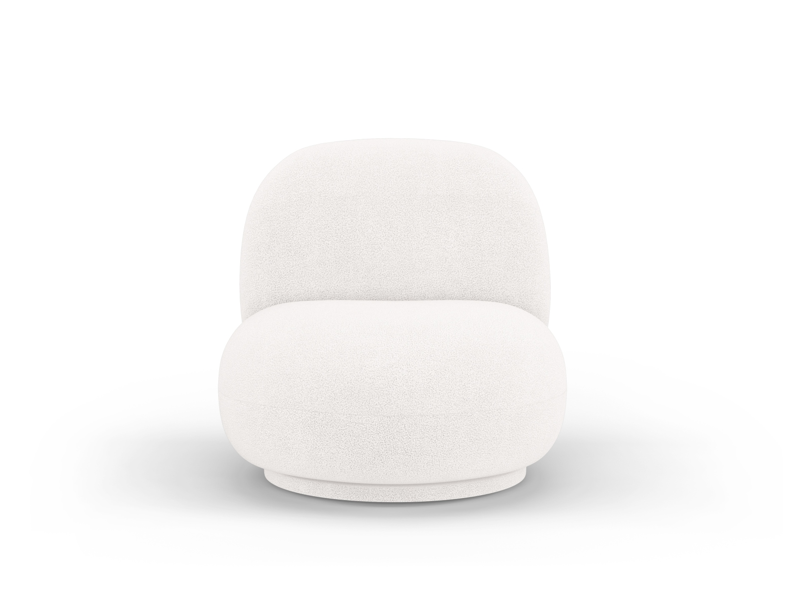 Swivel Boucle Armchair, "Chuck", 1 Seat, 78x77x80