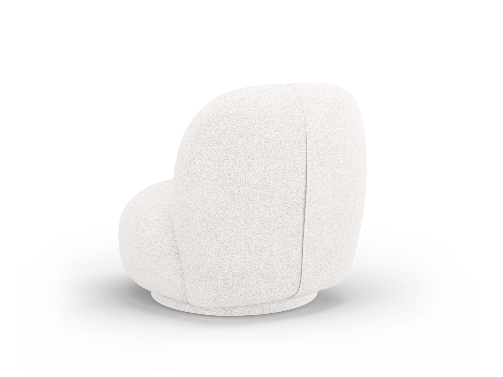 Swivel Boucle Armchair, "Chuck", 1 Seat, 78x77x80