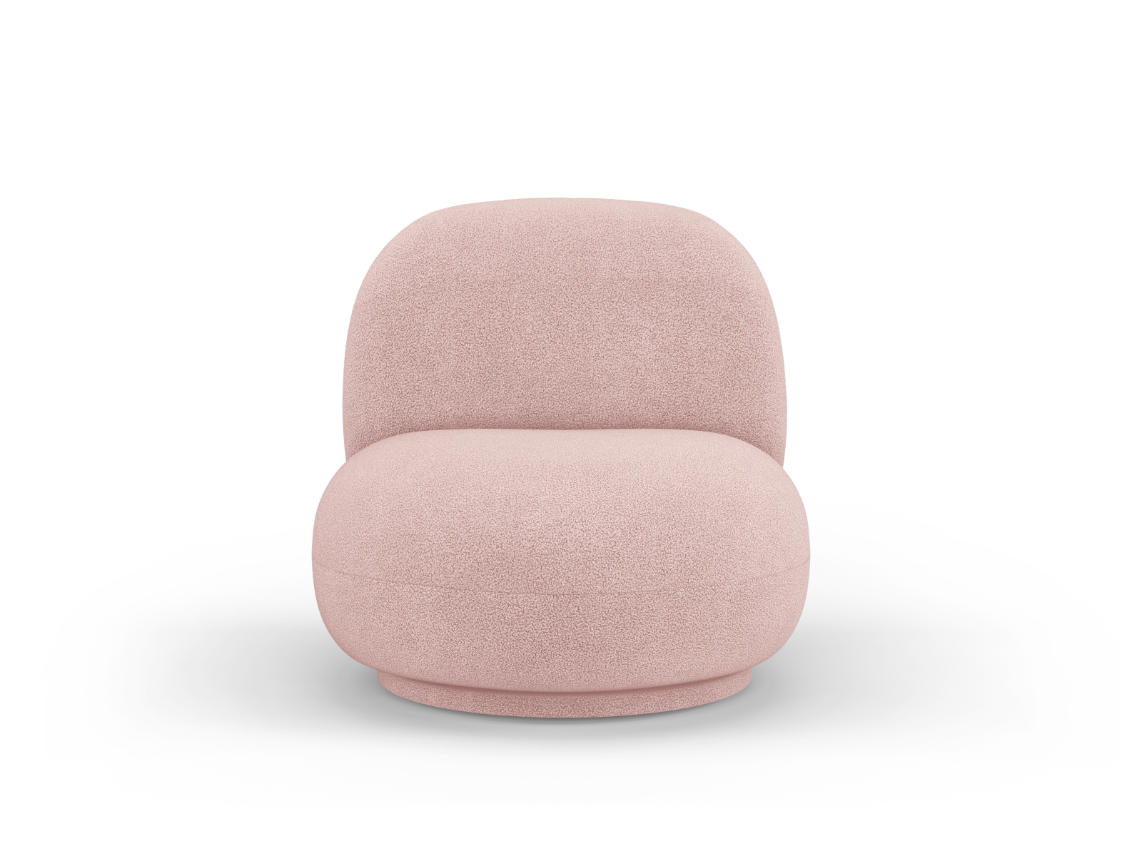 Swivel Boucle Armchair, "Chuck", 1 Seat, 78x77x80
