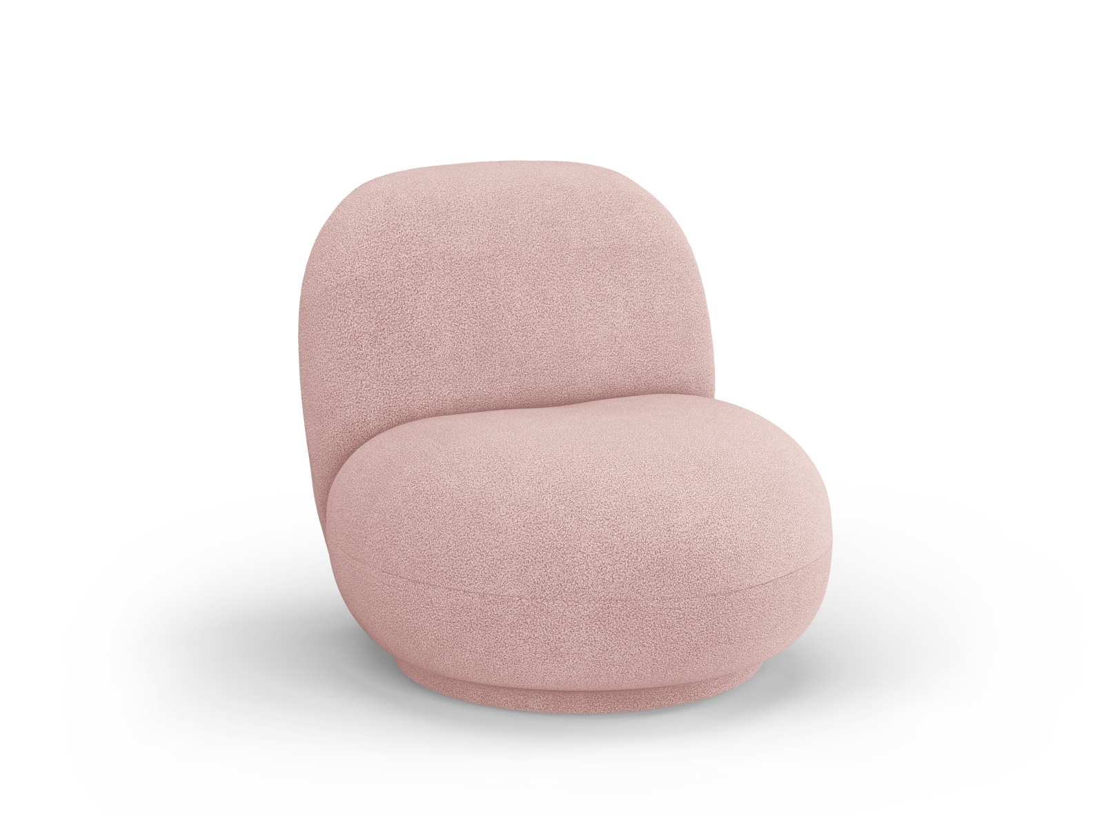 Swivel Boucle Armchair, "Chuck", 1 Seat, 78x77x80