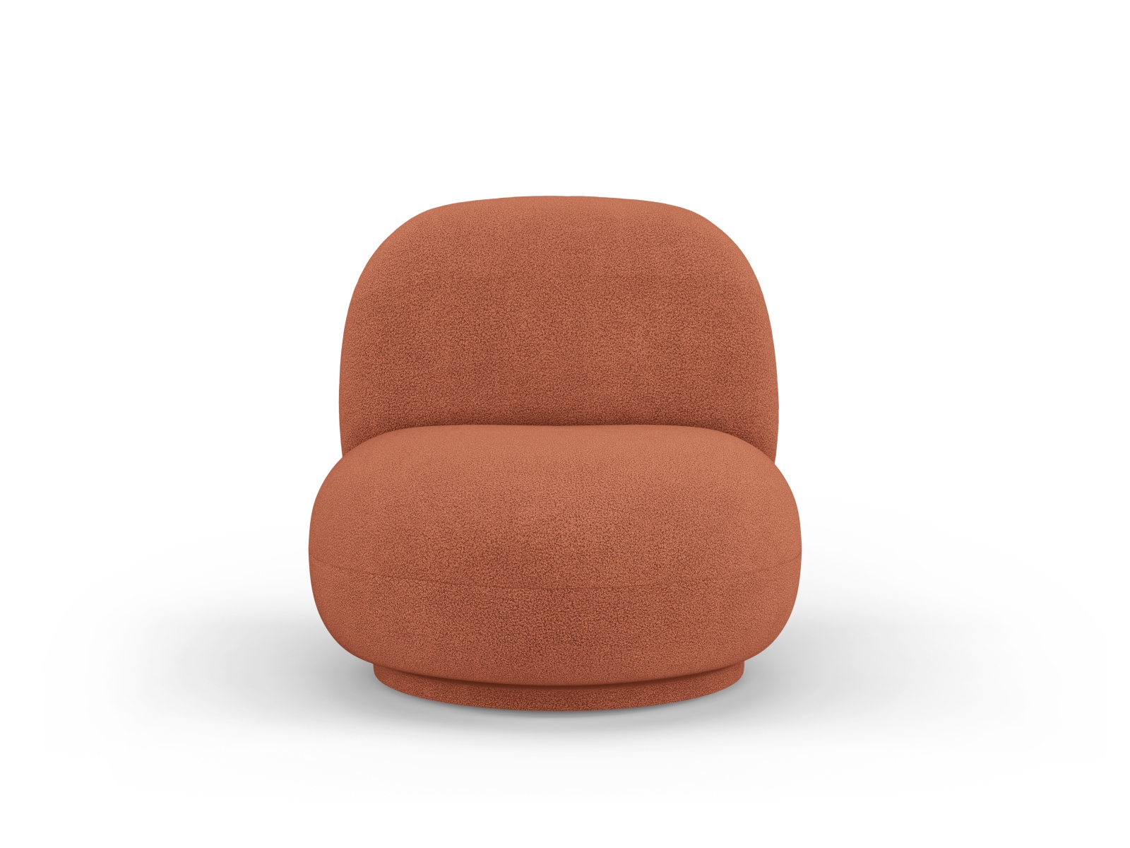 Swivel Boucle Armchair, "Chuck", 1 Seat, 78x77x80