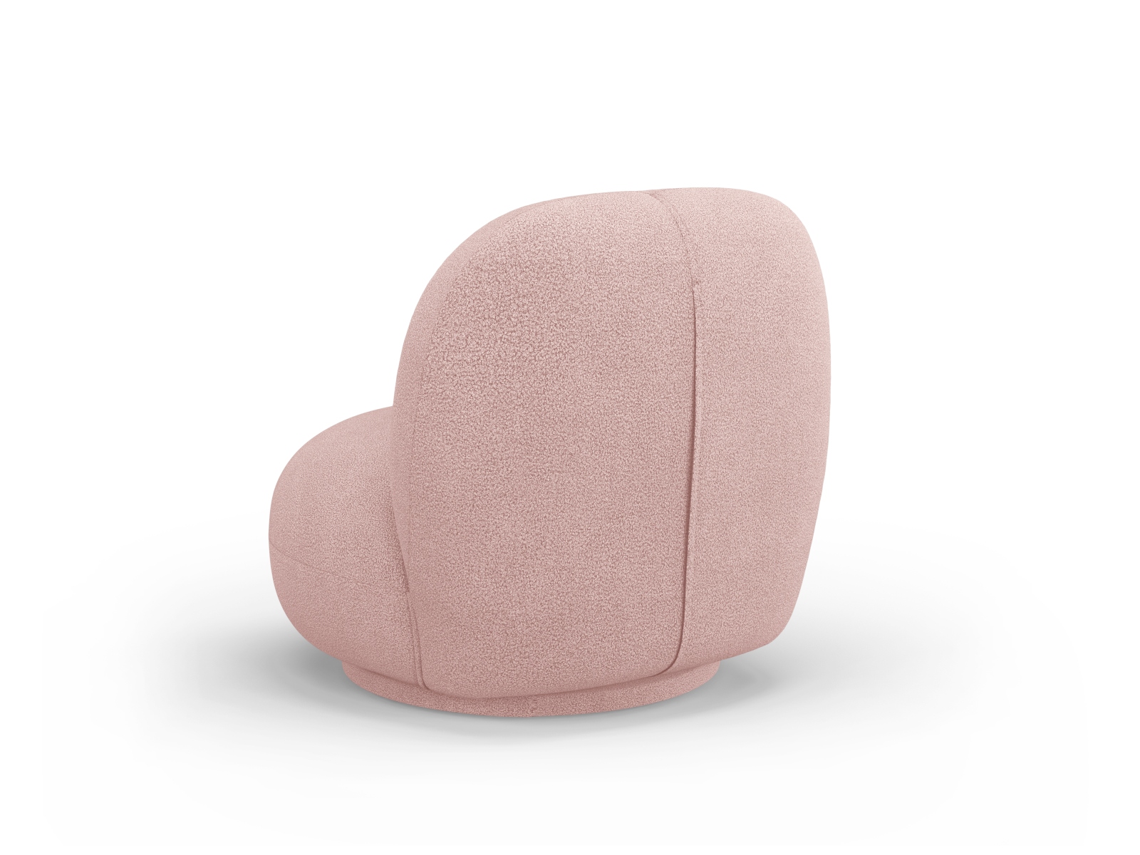 Swivel Boucle Armchair, "Chuck", 1 Seat, 78x77x80