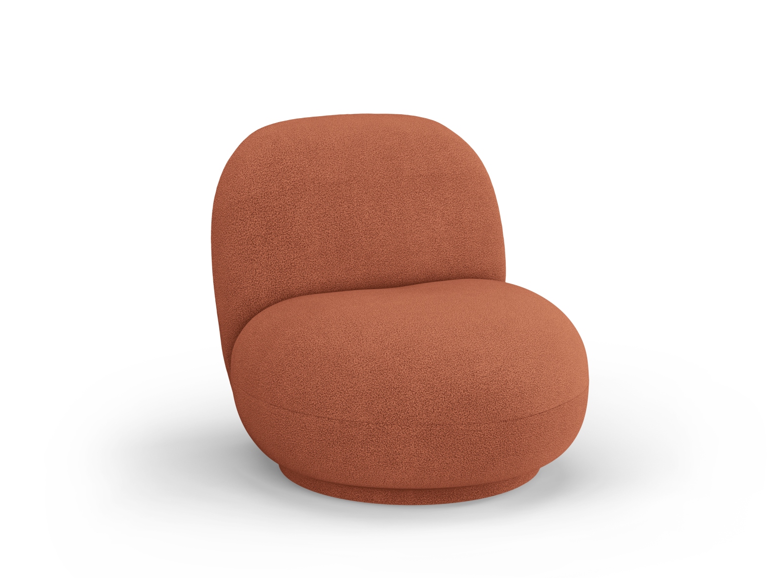 Swivel Boucle Armchair, "Chuck", 1 Seat, 78x77x80