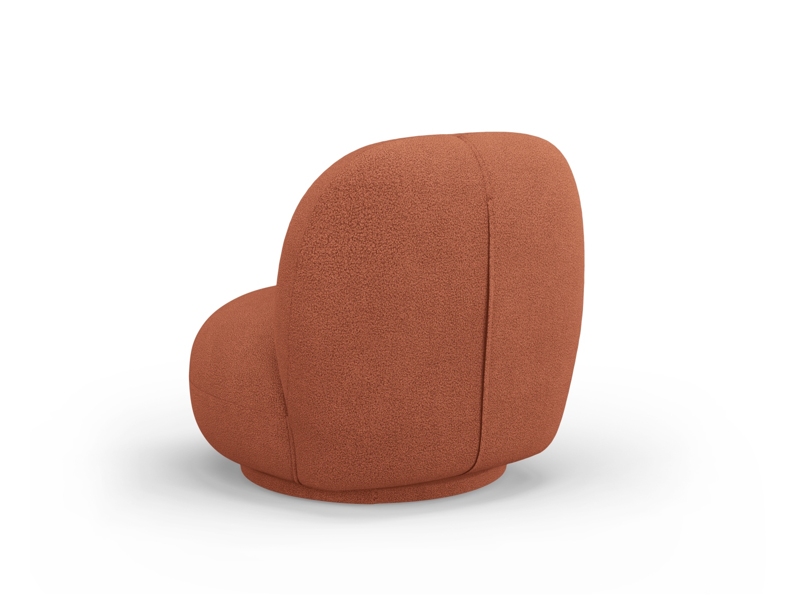 Swivel Boucle Armchair, "Chuck", 1 Seat, 78x77x80