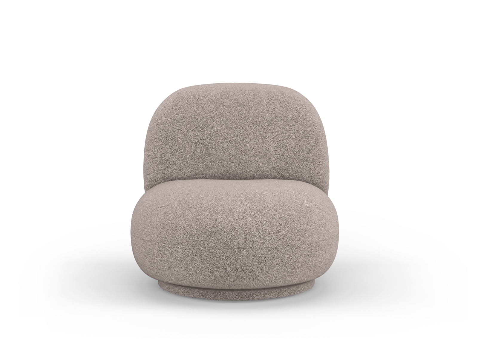 Swivel Boucle Armchair, "Chuck", 1 Seat, 78x77x80