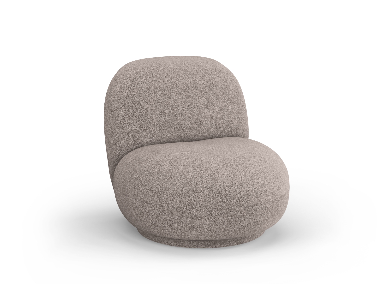 Swivel Boucle Armchair, "Chuck", 1 Seat, 78x77x80