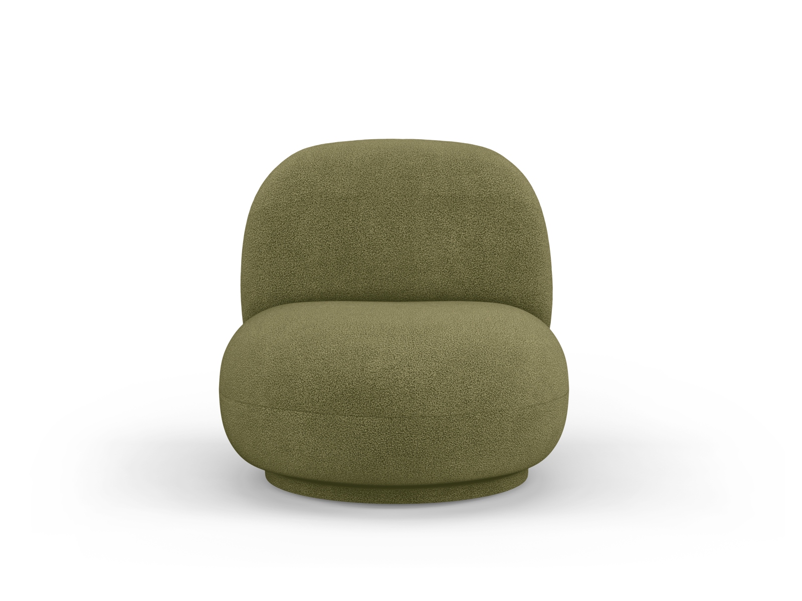 Swivel Boucle Armchair, "Chuck", 1 Seat, 78x77x80