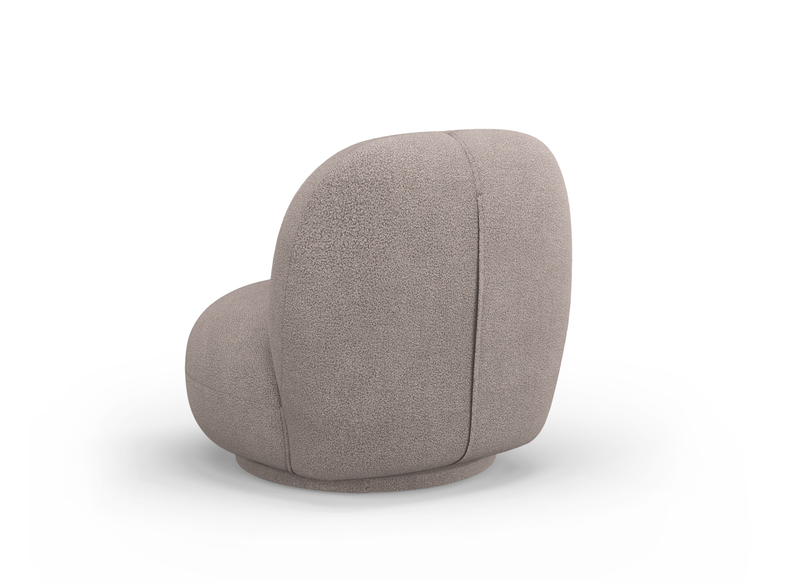 Swivel Boucle Armchair, "Chuck", 1 Seat, 78x77x80