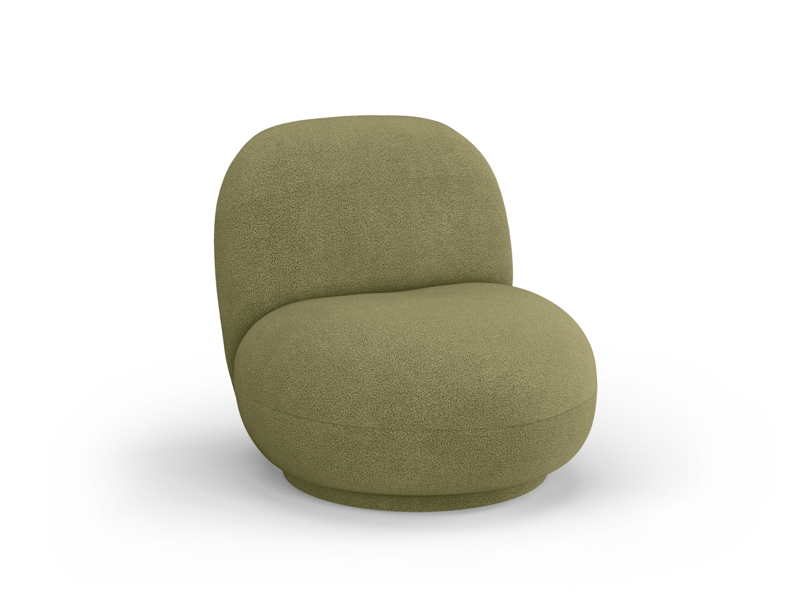 Swivel Boucle Armchair, "Chuck", 1 Seat, 78x77x80