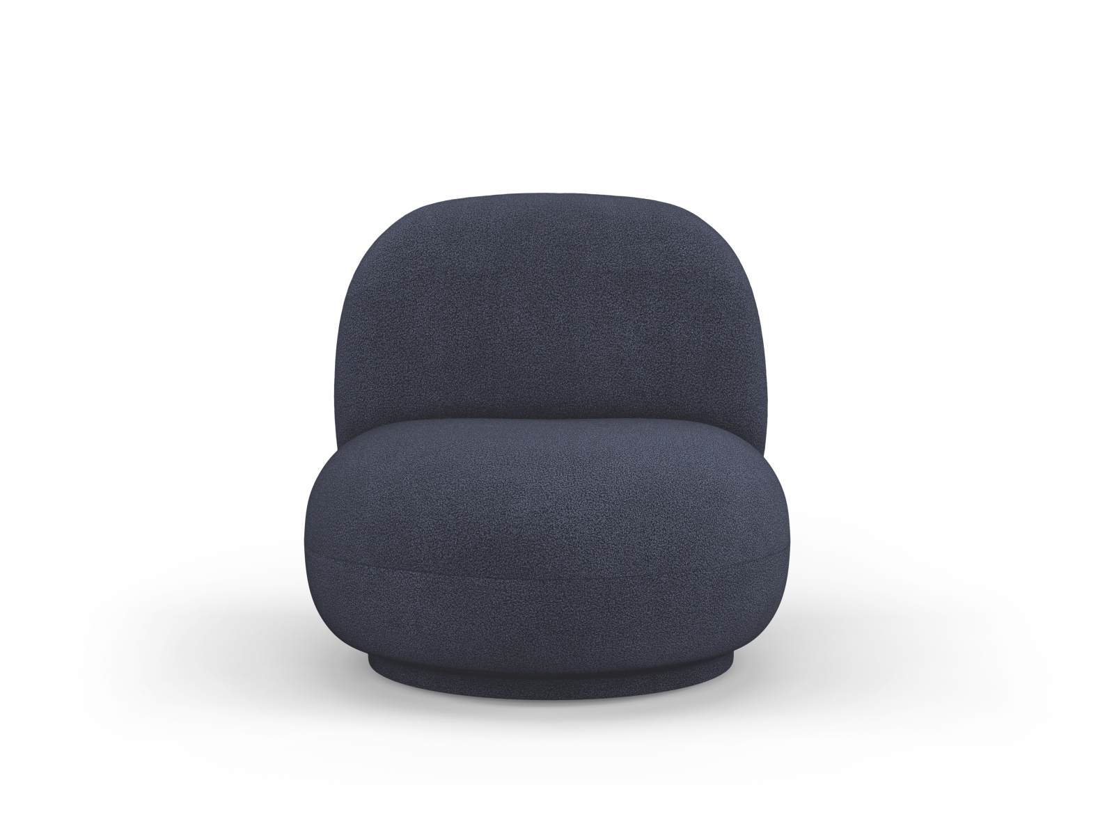 Swivel Boucle Armchair, "Chuck", 1 Seat, 78x77x80