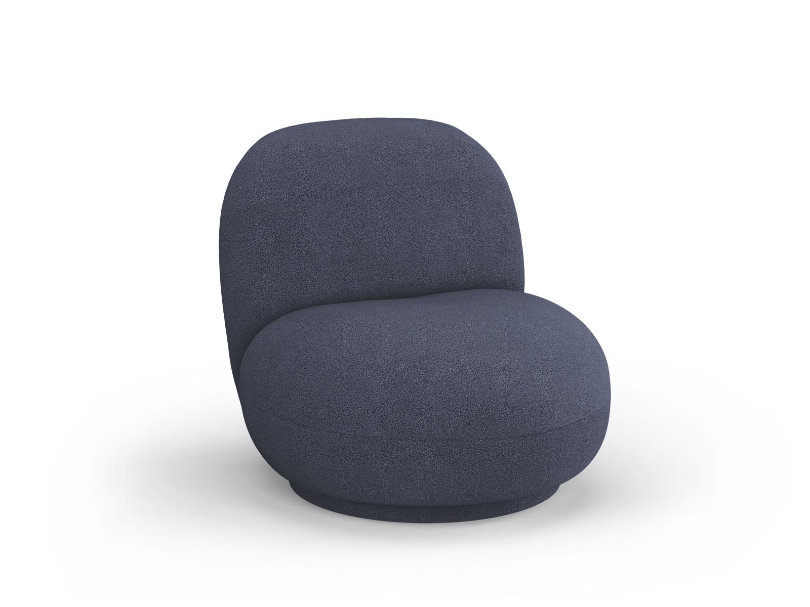 Swivel Boucle Armchair, "Chuck", 1 Seat, 78x77x80