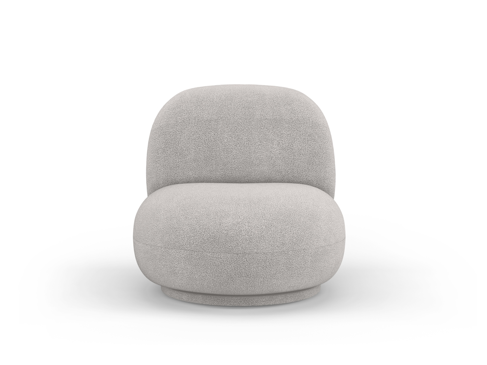 Swivel Boucle Armchair, "Chuck", 1 Seat, 78x77x80