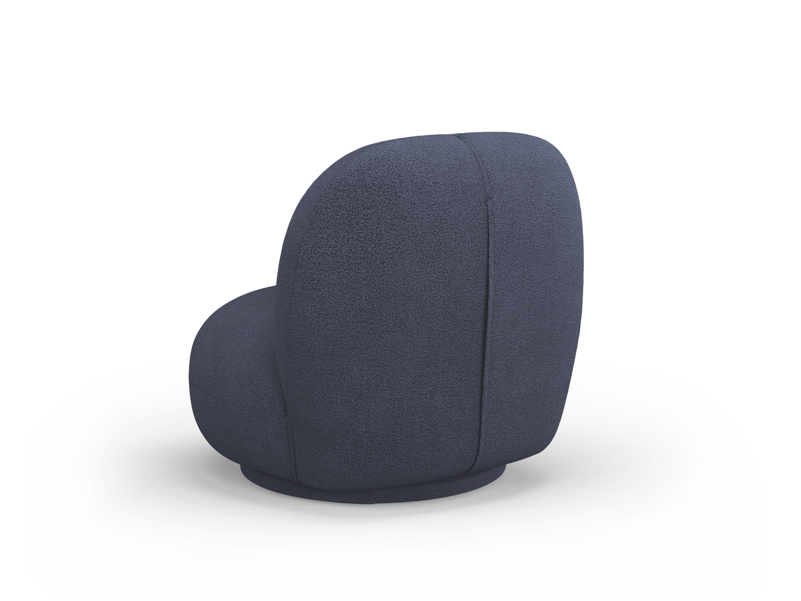 Swivel Boucle Armchair, "Chuck", 1 Seat, 78x77x80