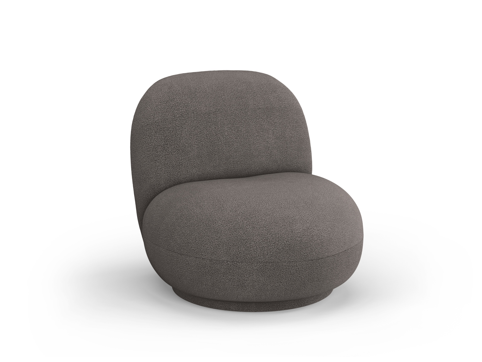 Swivel Boucle Armchair, "Chuck", 1 Seat, 78x77x80