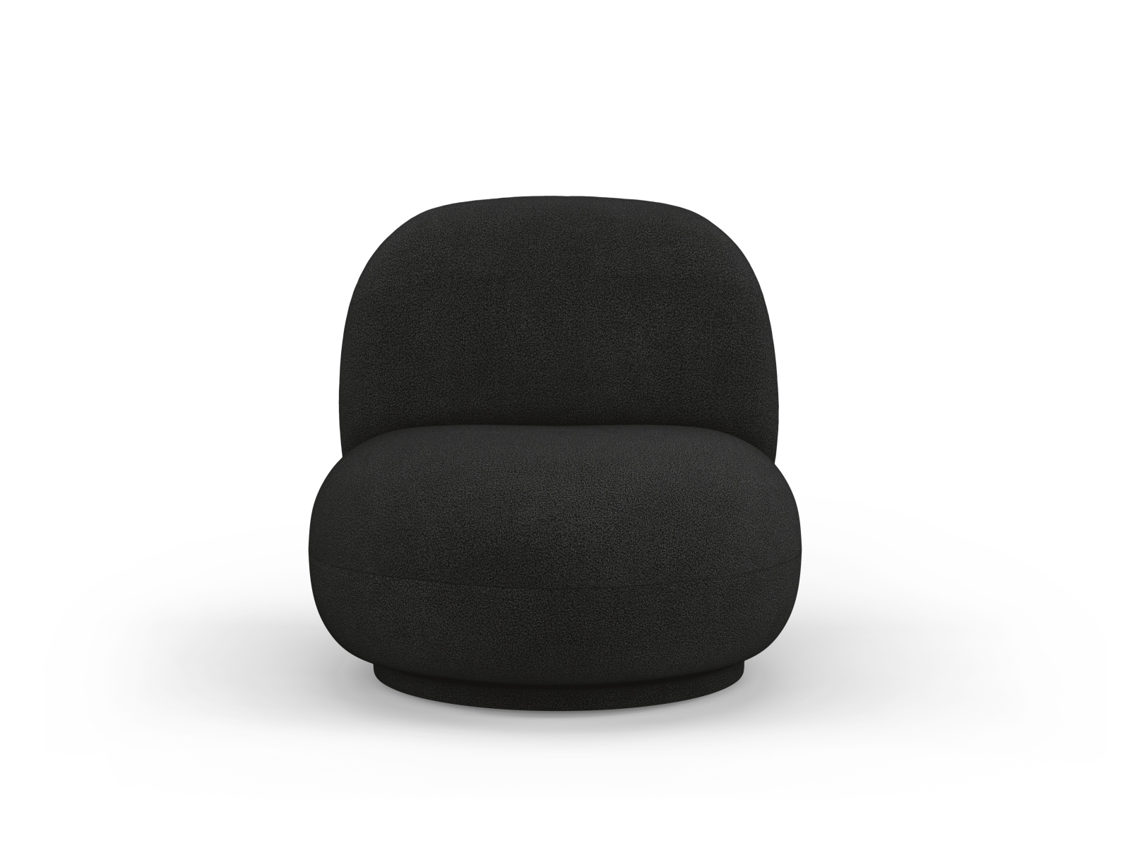 Swivel Boucle Armchair, "Chuck", 1 Seat, 78x77x80