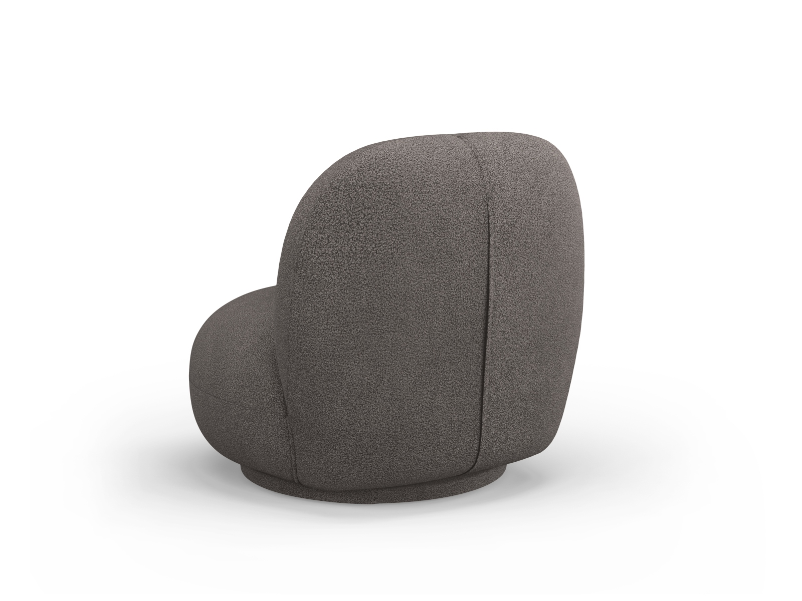 Swivel Boucle Armchair, "Chuck", 1 Seat, 78x77x80