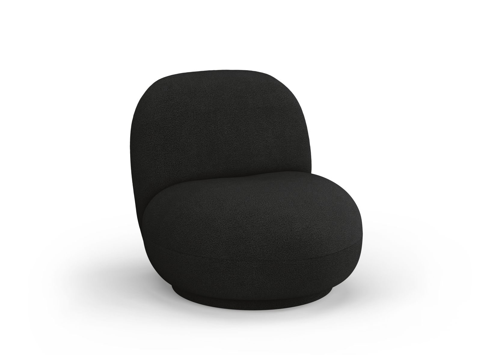 Swivel Boucle Armchair, "Chuck", 1 Seat, 78x77x80