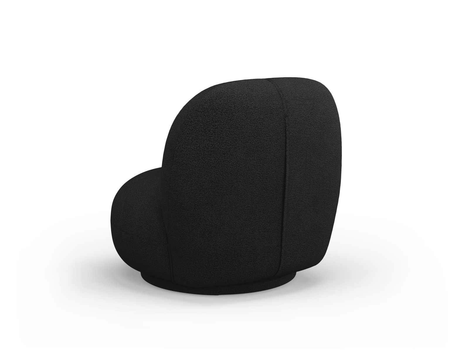 Swivel Boucle Armchair, "Chuck", 1 Seat, 78x77x80