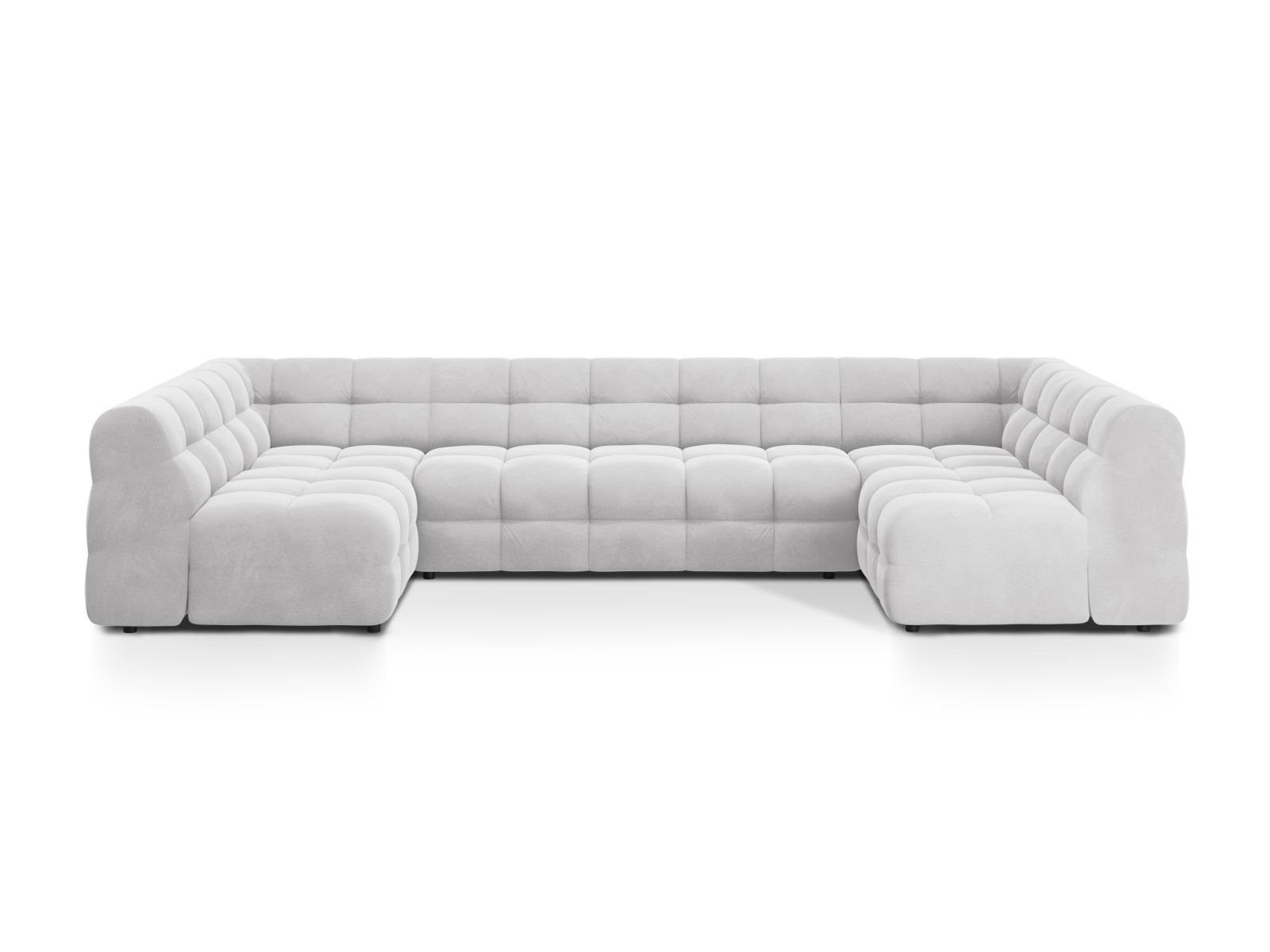 Velvet Panoramic Sofa, "Kendal", 7 Seats, 372x203x79