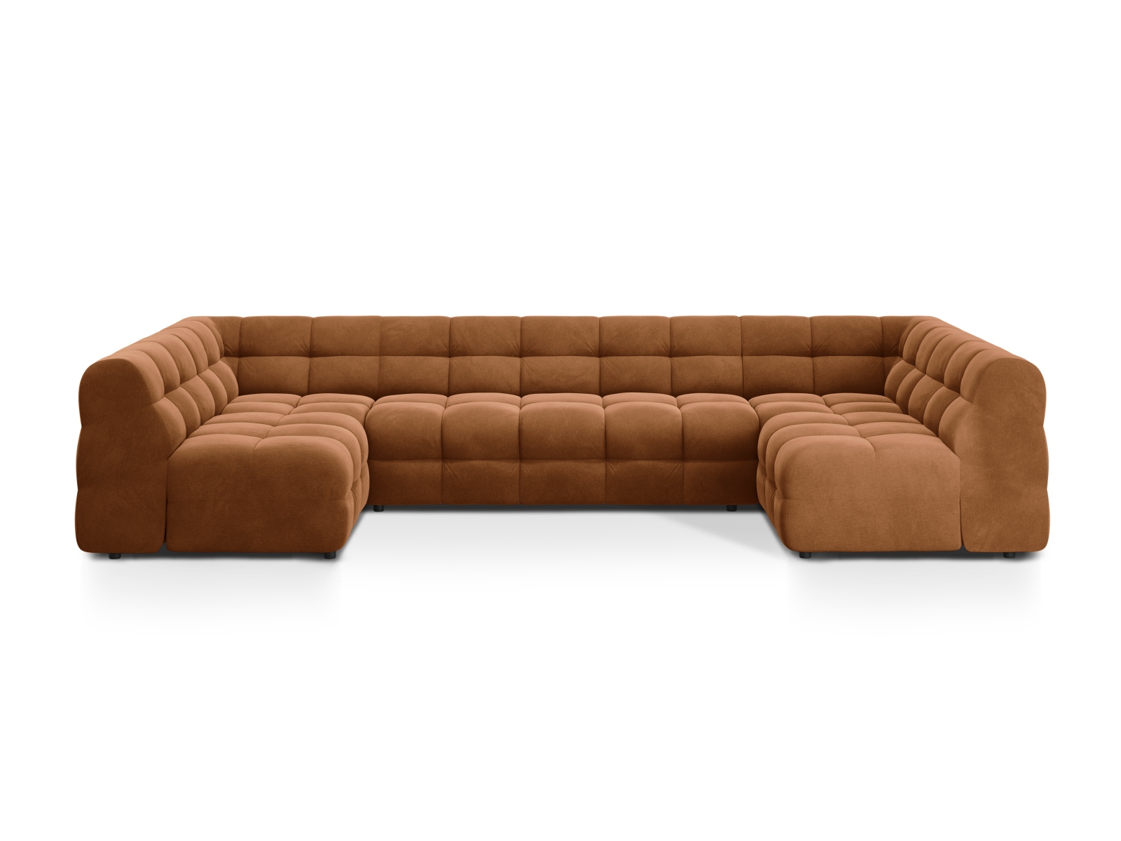 Velvet Panoramic Sofa, "Kendal", 7 Seats, 372x203x79