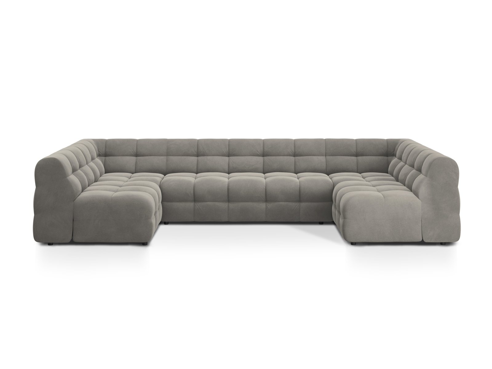 Velvet Panoramic Sofa, "Kendal", 7 Seats, 372x203x79