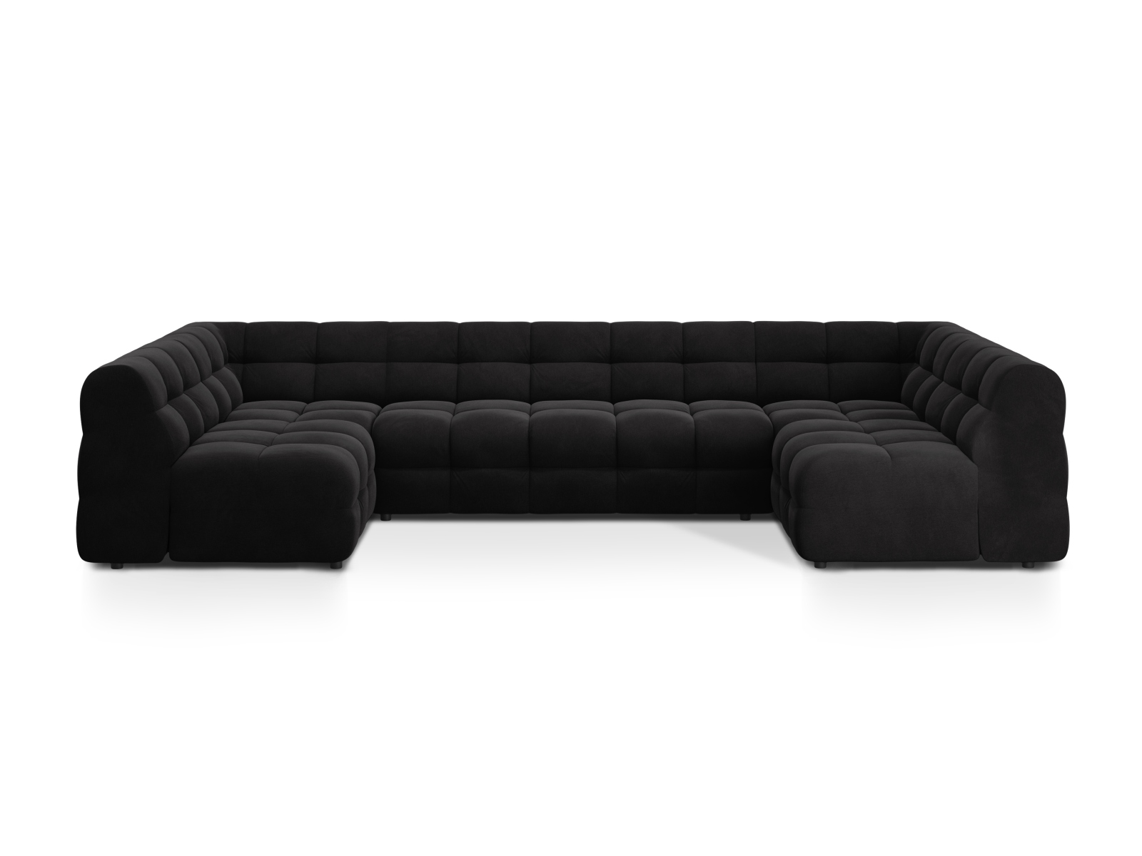 Velvet Panoramic Sofa, "Kendal", 7 Seats, 372x203x79