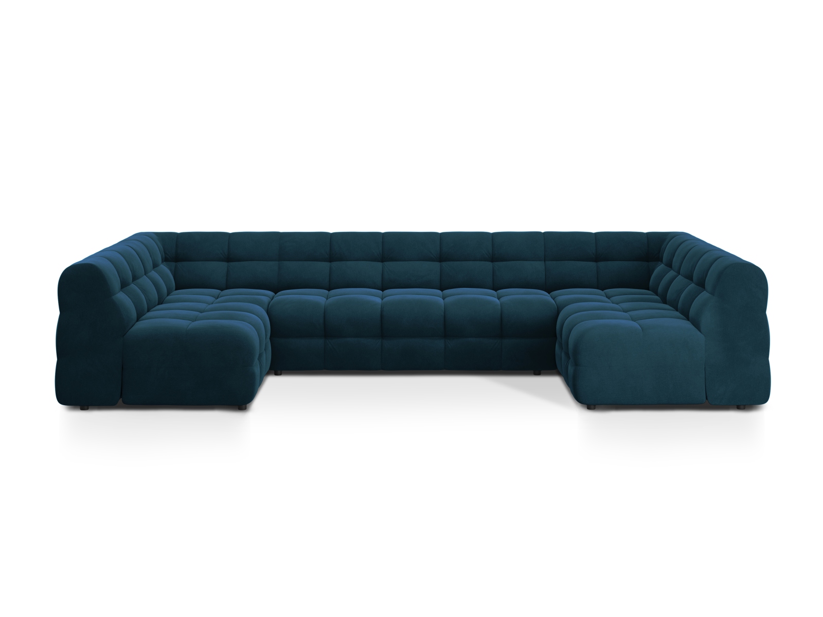 Velvet Panoramic Sofa, "Kendal", 7 Seats, 372x203x79
