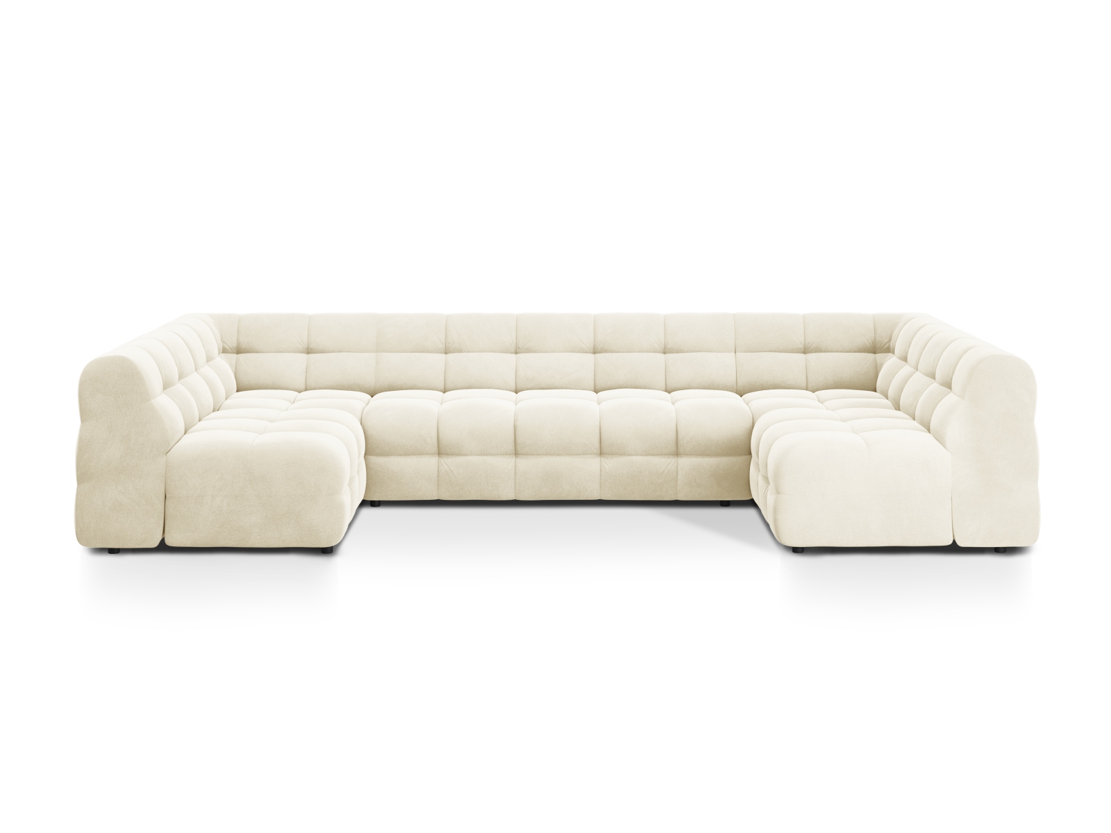 Velvet Panoramic Sofa, "Kendal", 7 Seats, 372x203x79