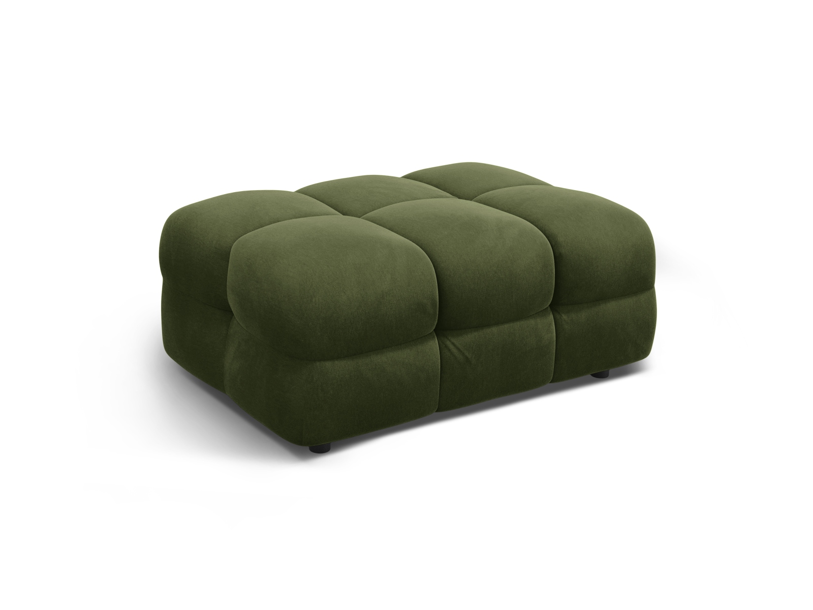 Velvet Pouf, "Kendal", 1 Seat, 104x72x45