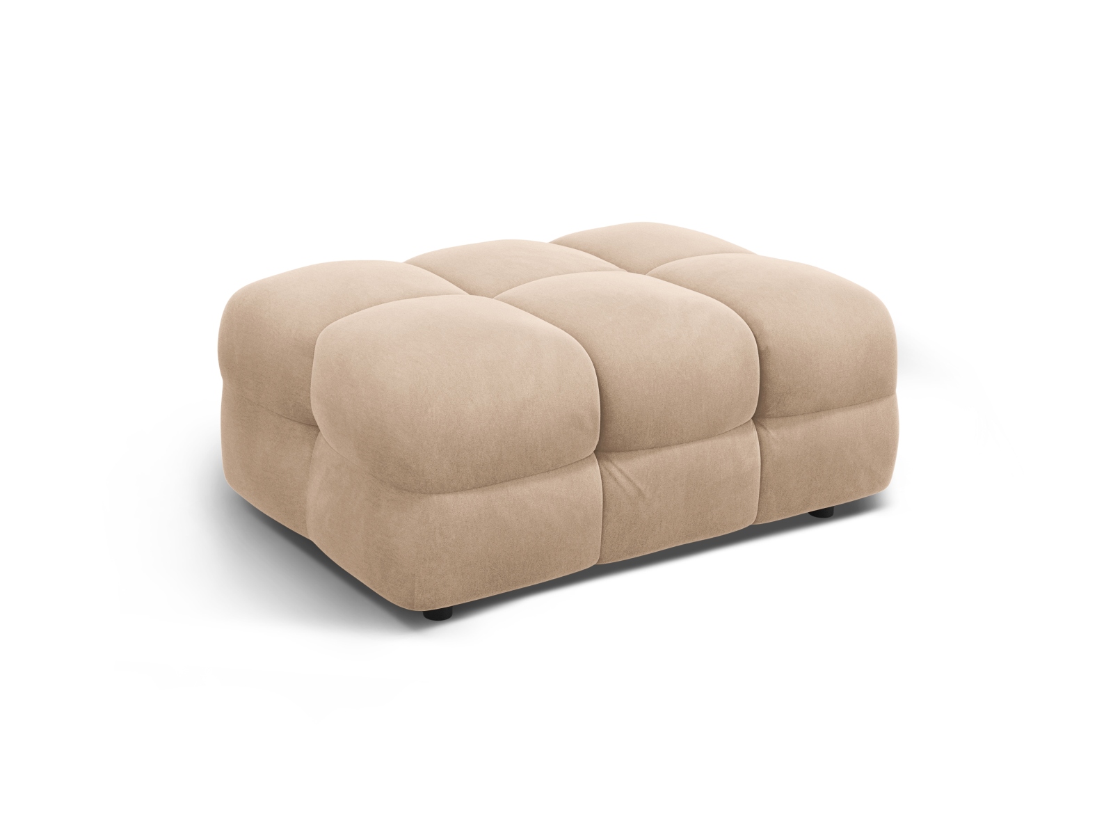 Velvet Pouf, "Kendal", 1 Seat, 104x72x45