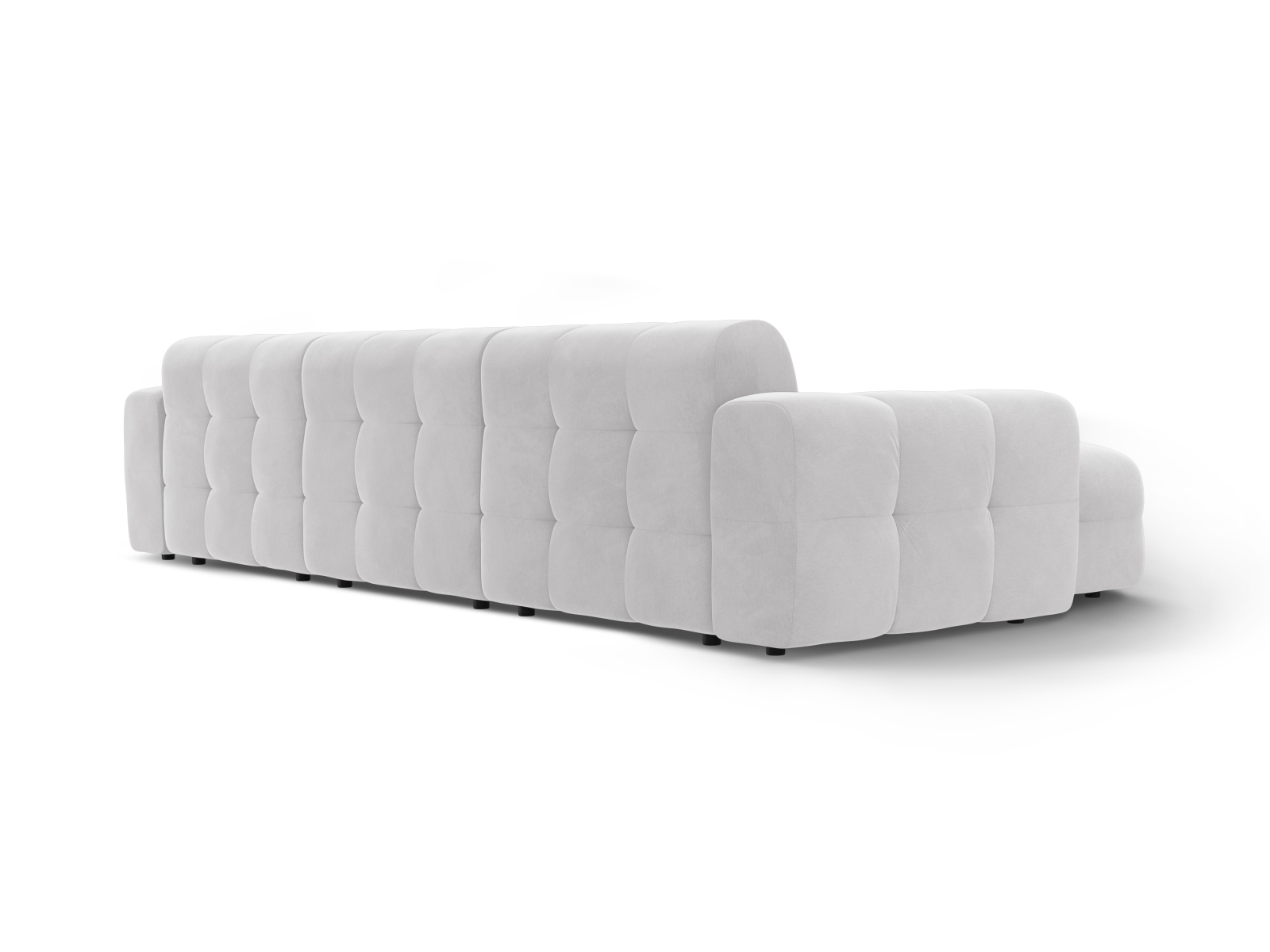 Velvet Left Corner Sofa, "Kendal", 5 Seats, 357x173x79