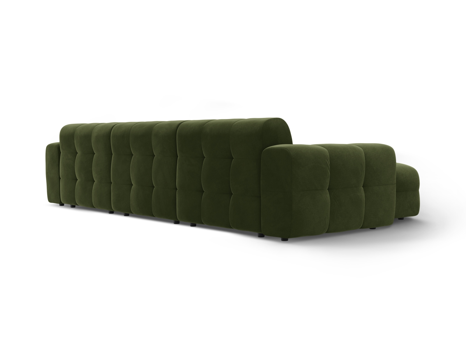 Velvet Left Corner Sofa, "Kendal", 5 Seats, 357x173x79