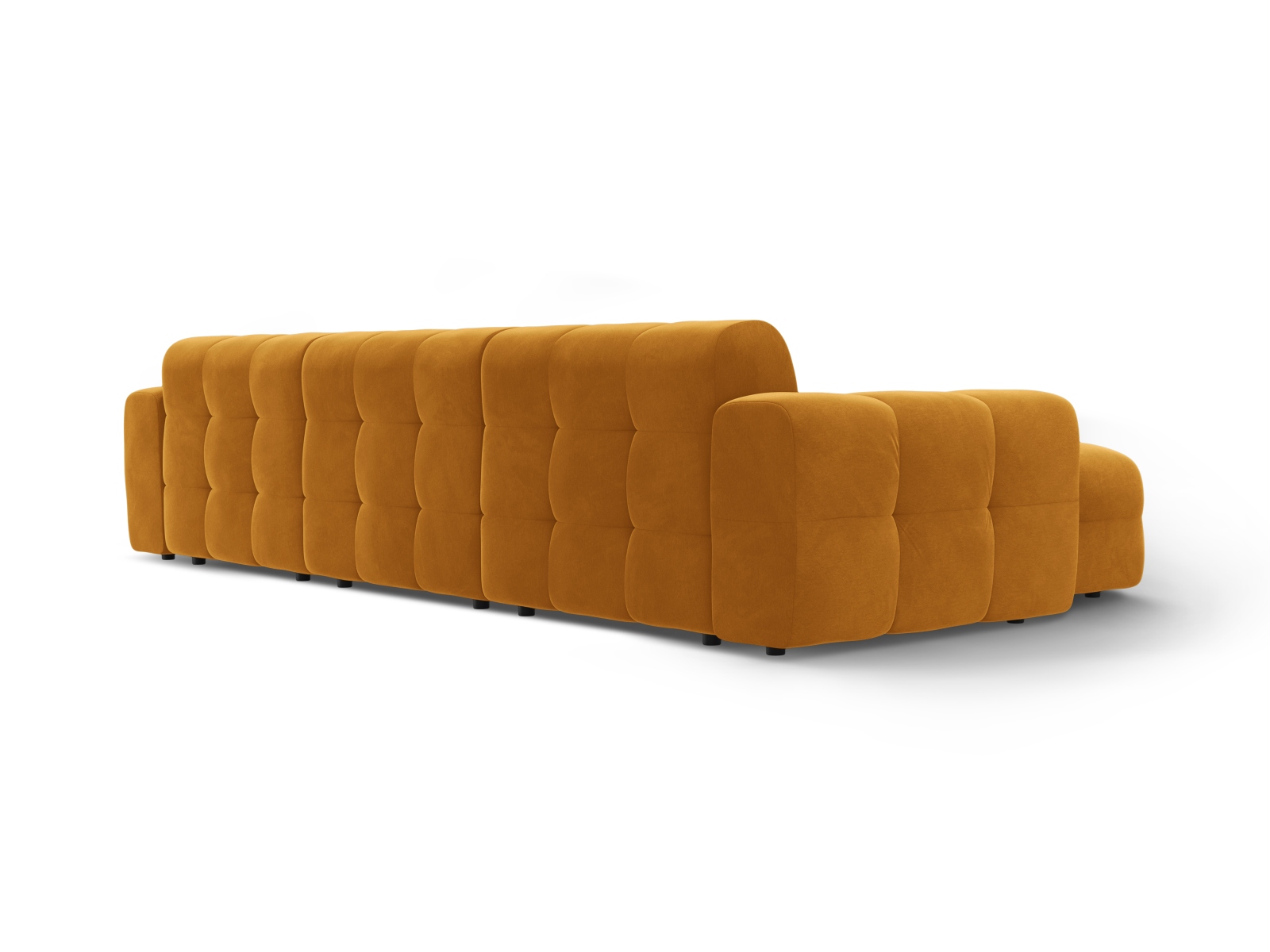 Velvet Left Corner Sofa, "Kendal", 5 Seats, 357x173x79